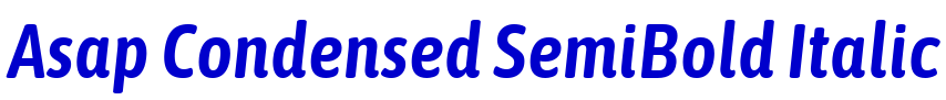 Asap Condensed SemiBold Italic الخط